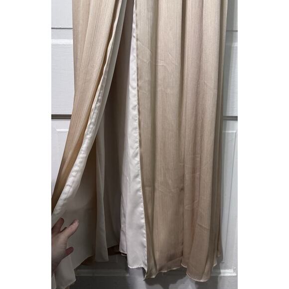 NWT Sachin Babi Champagne Full “Jessica” Maxi Gown Front Slit Size 4 - Picture 2 of 11